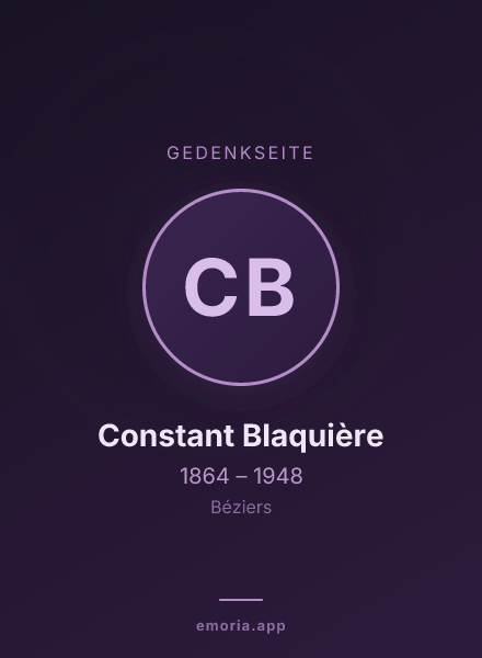 Gedenkportrait von Constant Blaquière