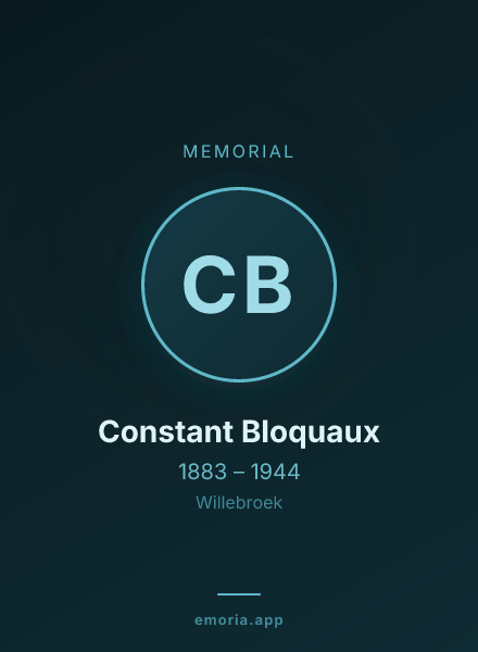 Memorial portrait of Constant Bloquaux