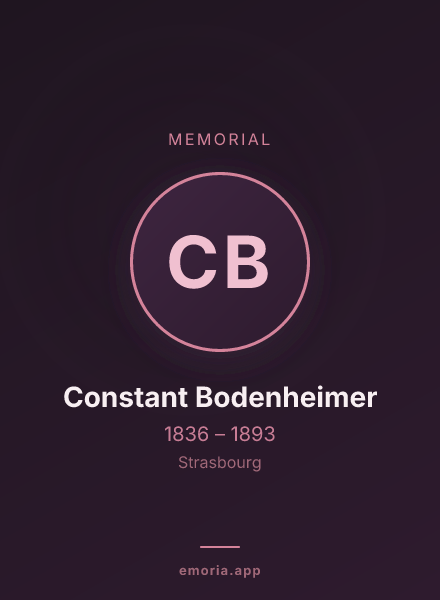 Memorial portrait of Constant Bodenheimer