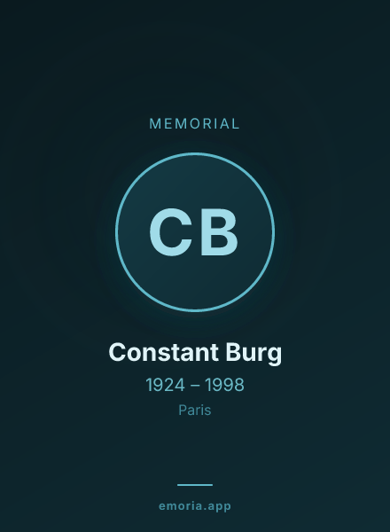 Memorial portrait of Constant Burg