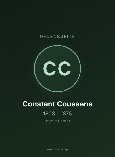 Gedenkportrait von Constant Coussens