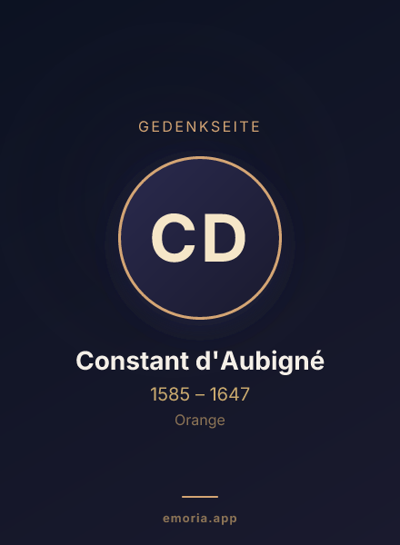 Gedenkportrait von Constant d'Aubigné