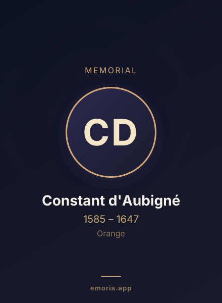 Memorial portrait of Constant d'Aubigné