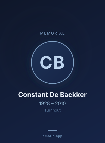 Memorial portrait of Constant De Backker