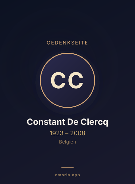 Gedenkportrait von Constant De Clercq