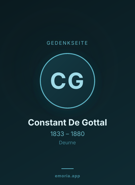 Gedenkportrait von Constant De Gottal
