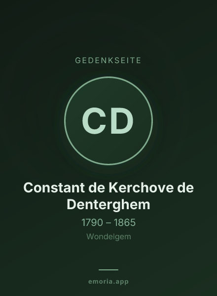 Gedenkportrait von Constant de Kerchove de Denterghem