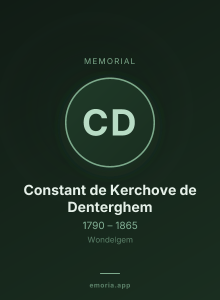 Memorial portrait of Constant de Kerchove de Denterghem