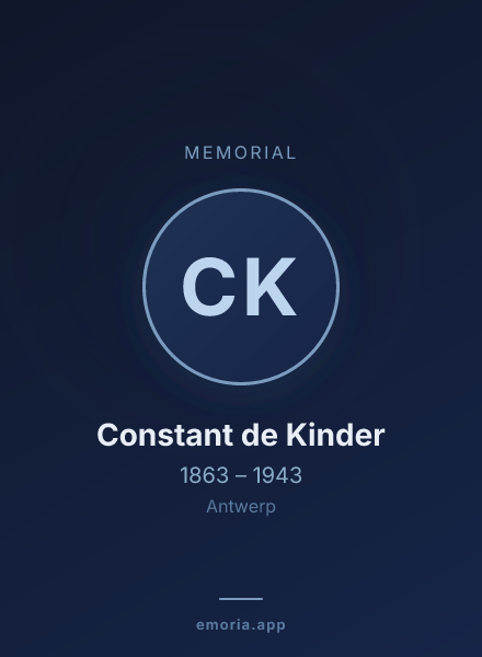 Memorial portrait of Constant de Kinder