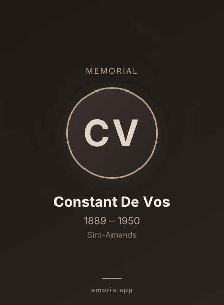 Memorial portrait of Constant De Vos