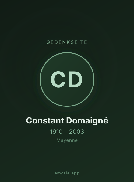 Gedenkportrait von Constant Domaigné