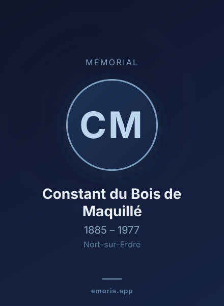 Memorial portrait of Constant du Bois de Maquillé