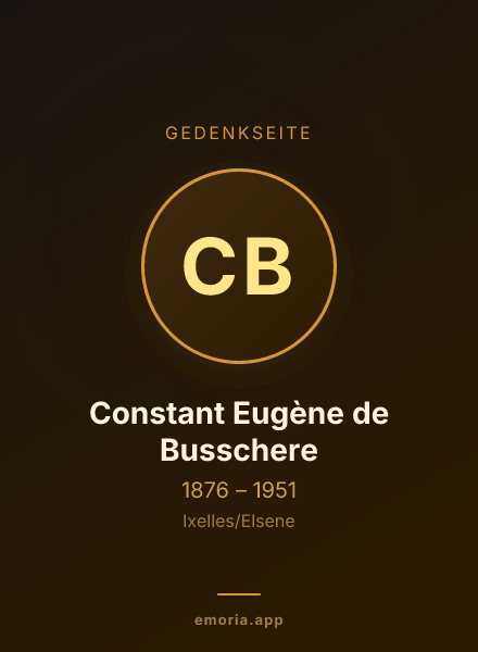 Gedenkportrait von Constant Eugène de Busschere