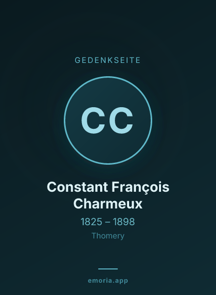 Gedenkportrait von Constant François Charmeux
