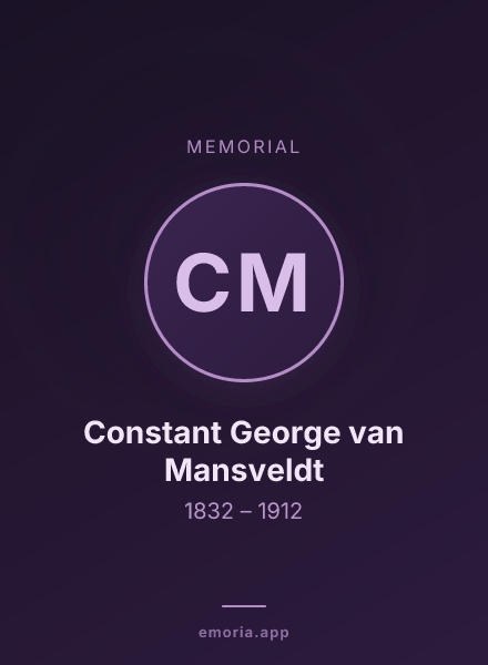 Memorial portrait of Constant George van Mansveldt