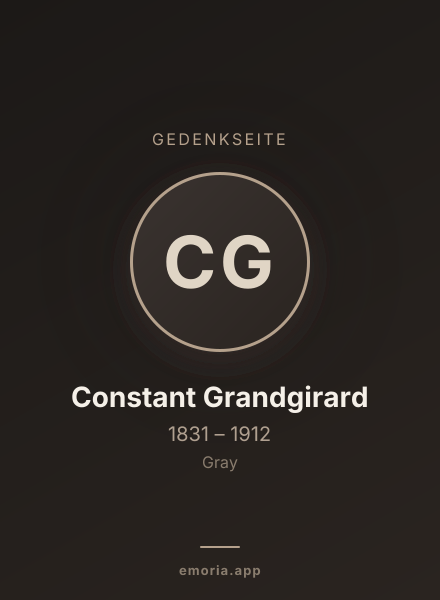 Gedenkportrait von Constant Grandgirard