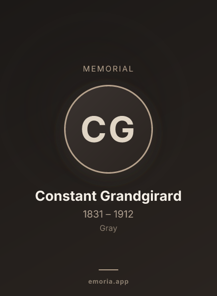 Memorial portrait of Constant Grandgirard