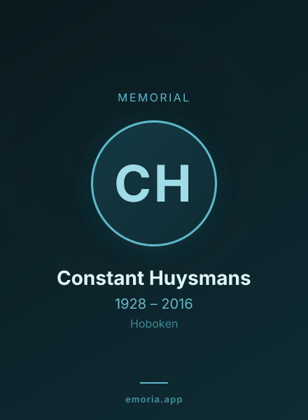 Memorial portrait of Constant Huysmans