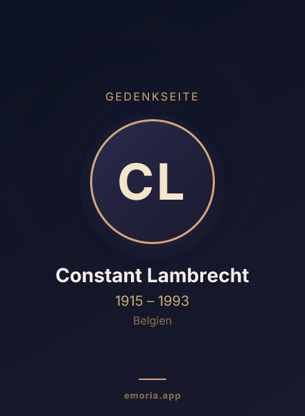Gedenkportrait von Constant Lambrecht