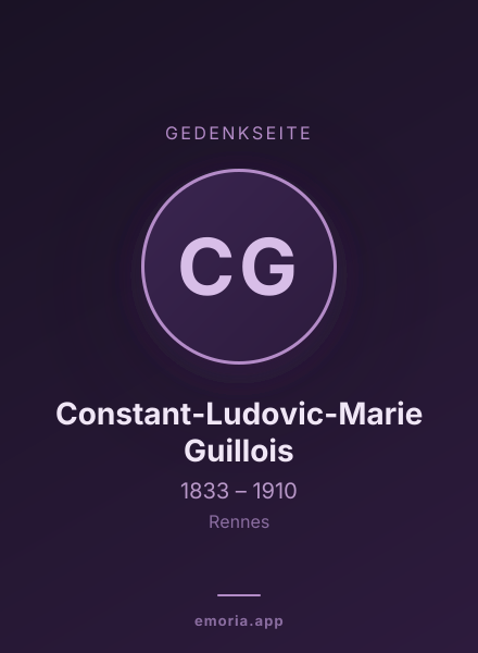 Gedenkportrait von Constant-Ludovic-Marie Guillois