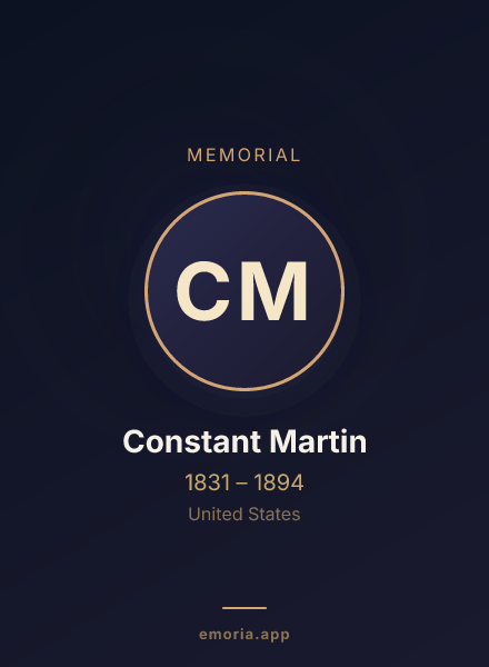 Memorial portrait of Constant Martin