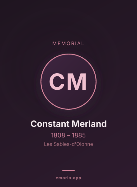 Memorial portrait of Constant Merland