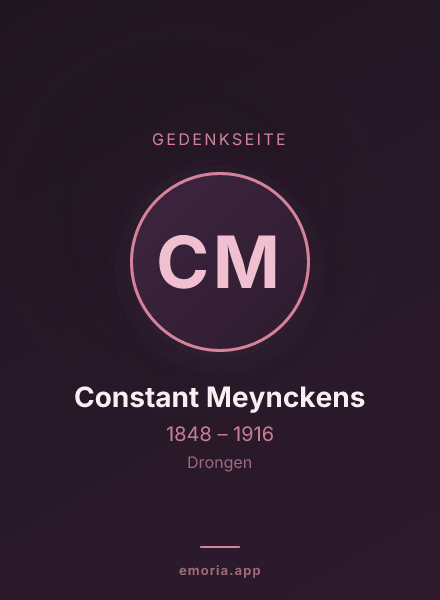 Gedenkportrait von Constant Meynckens