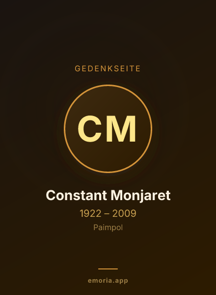 Gedenkportrait von Constant Monjaret