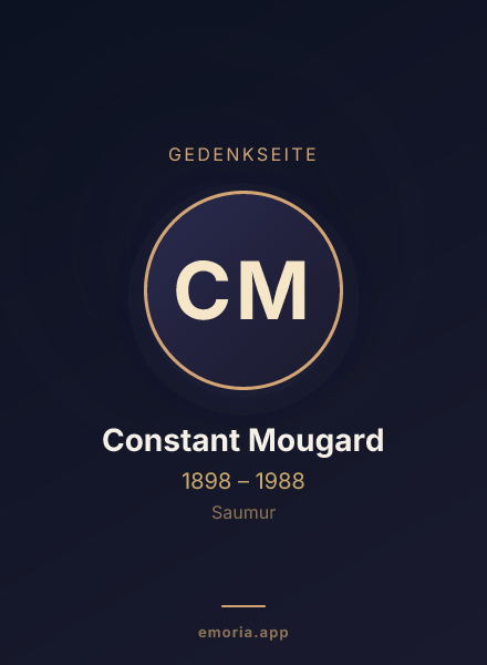 Gedenkportrait von Constant Mougard