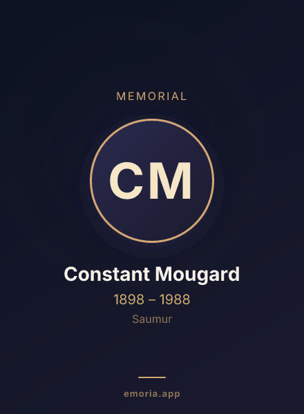 Memorial portrait of Constant Mougard