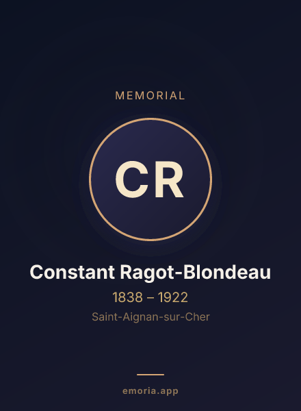 Memorial portrait of Constant Ragot-Blondeau