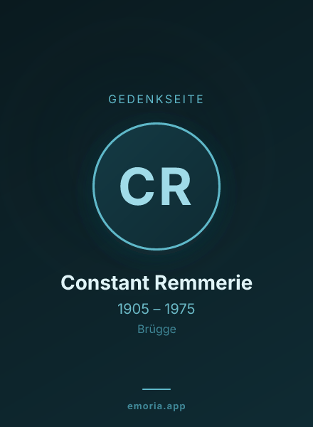 Gedenkportrait von Constant Remmerie