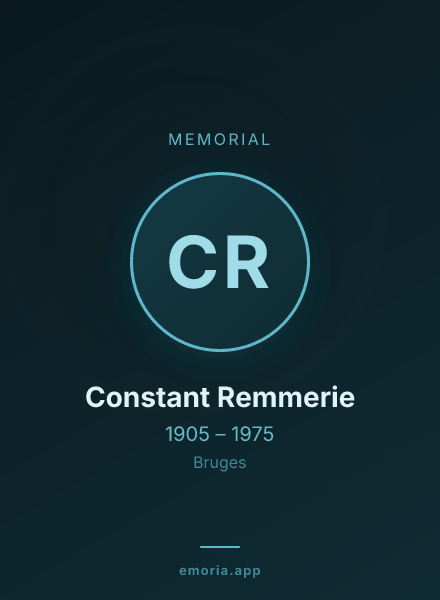 Memorial portrait of Constant Remmerie