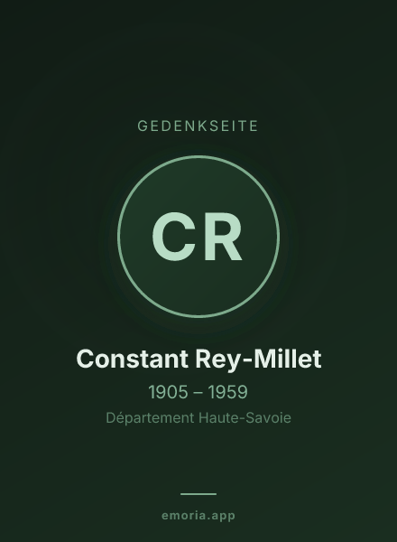 Gedenkportrait von Constant Rey-Millet