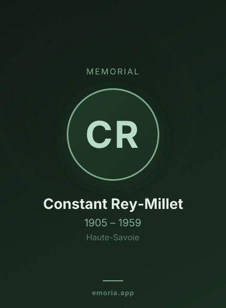 Memorial portrait of Constant Rey-Millet