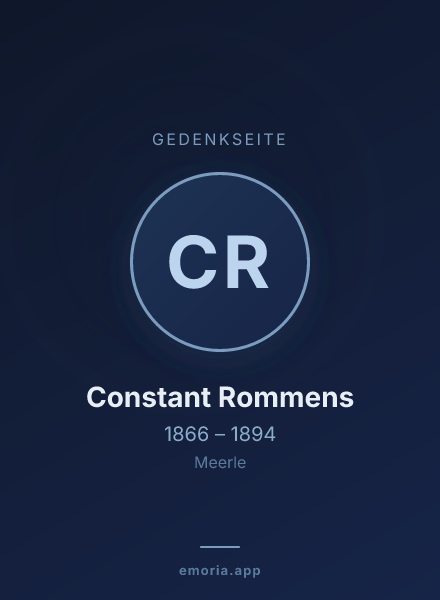 Gedenkportrait von Constant Rommens