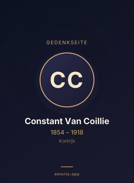 Gedenkportrait von Constant Van Coillie