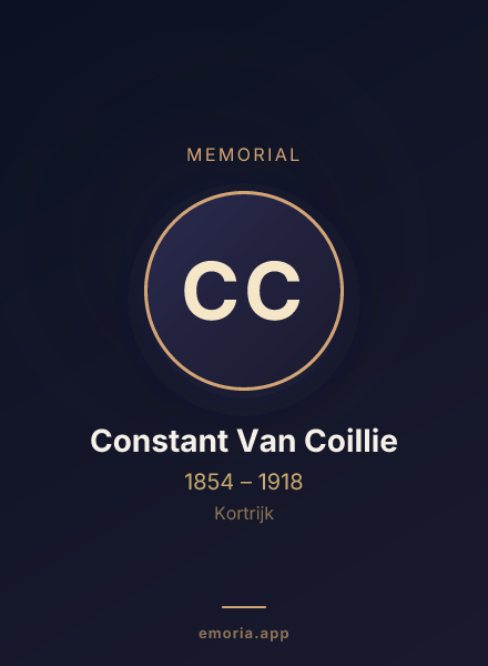 Memorial portrait of Constant Van Coillie