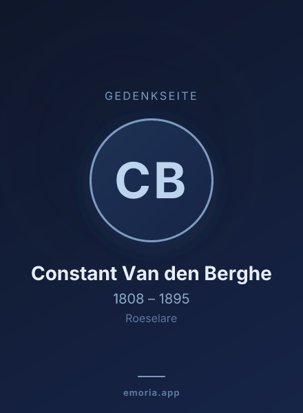 Gedenkportrait von Constant Van den Berghe