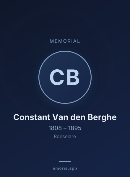 Memorial portrait of Constant Van den Berghe