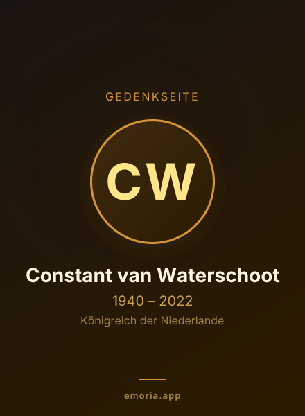 Gedenkportrait von Constant van Waterschoot