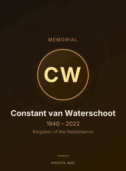 Memorial portrait of Constant van Waterschoot