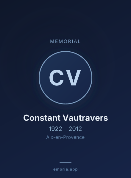 Memorial portrait of Constant Vautravers