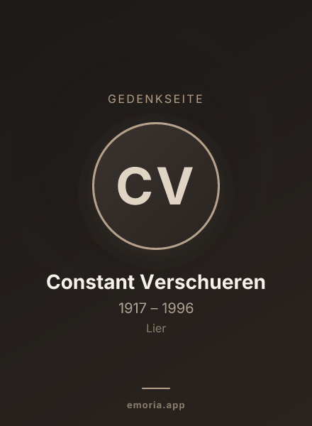 Gedenkportrait von Constant Verschueren