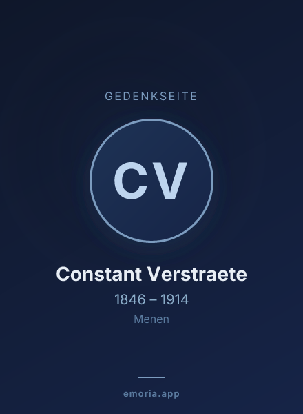 Gedenkportrait von Constant Verstraete