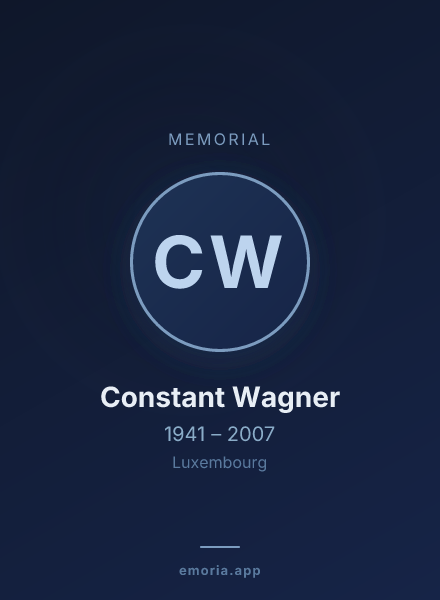 Memorial portrait of Constant Wagner