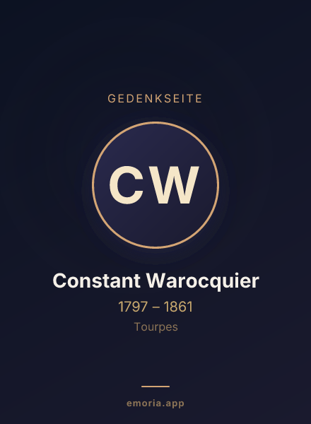 Gedenkportrait von Constant Warocquier