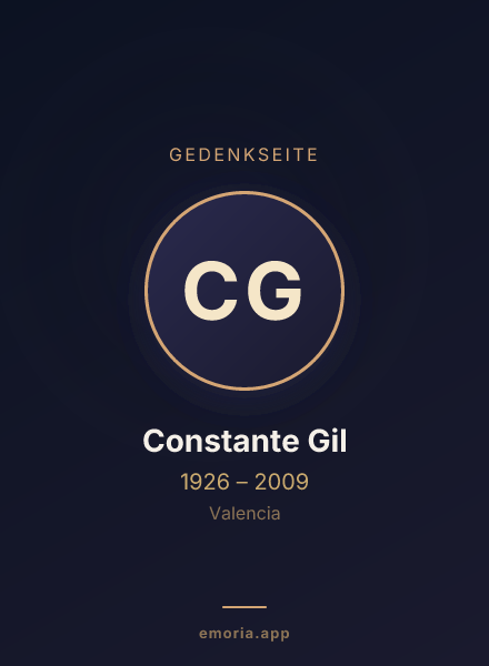 Gedenkportrait von Constante Gil