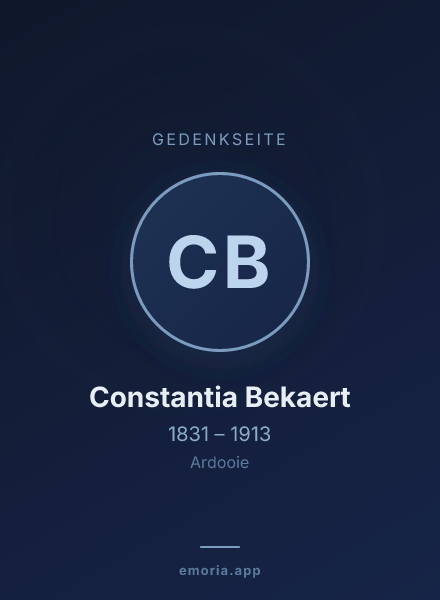 Gedenkportrait von Constantia Bekaert