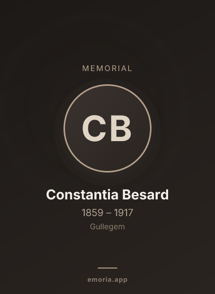 Memorial portrait of Constantia Besard